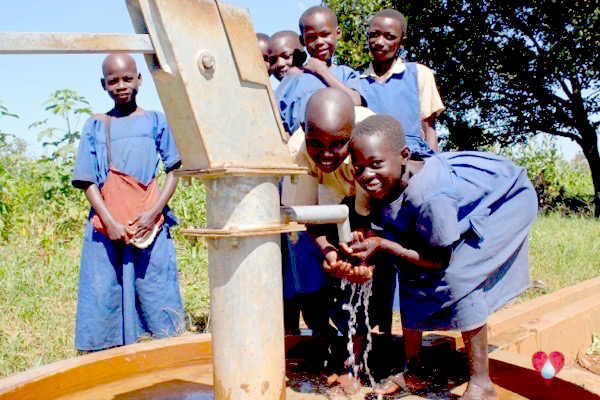 Water wells Africa- Uganda- completed wells- Drop in the Bucket- Abilonino Trinity College