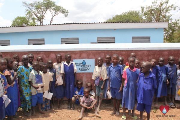 Drop in the Bucket- water and sanitation Uganda- Pour flush toilets, bio-digestion septics, water well- Alela Modern Primary School- Lira