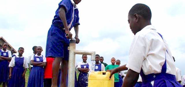 water wells Africa Uganda Drop In The Bucket Jjeza Day and Boarding School