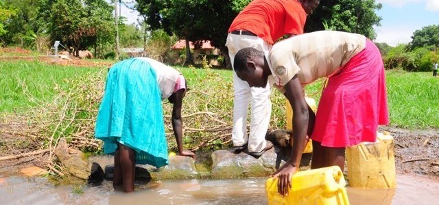 Water wells Africa Uganda Drop In The Bucket Apamu community well
