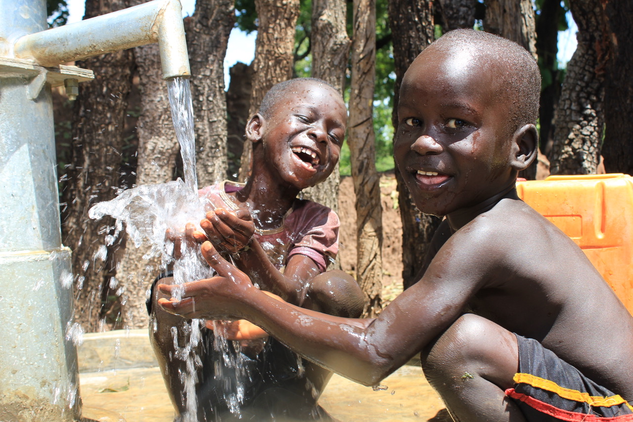 Drop in the Bucket drilled borehole well at the Palabek Refugee Settlement in Uganda