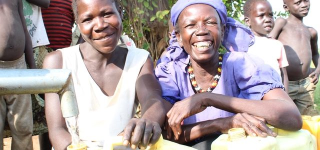 Africa water wells Uganda Koboko, Lobule Adranga village borehole Drop in the Bucket
