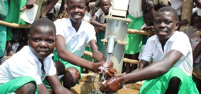 Africa water wells Uganda Koboko Padrombu Primary School