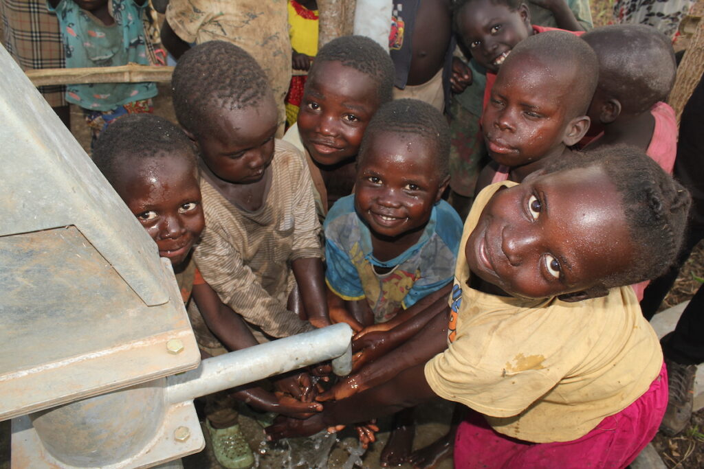 Akecha B borehole well in Uganda