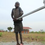 The borehole well a the Okinga Health Center II in Pader, Uganda drilled by Drop in the Bucket