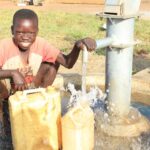 The borehole well a the Okinga Health Center II in Pader, Uganda drilled by Drop in the Bucket
