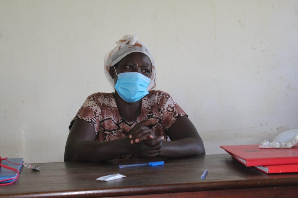 Awor Margaret a midwife at the Angole Health Center II in Pader, Uganda