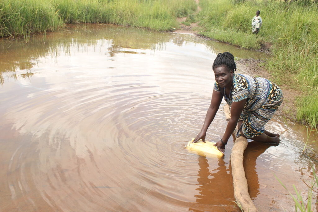 Laminogwiri village's old water before the well was drilled.