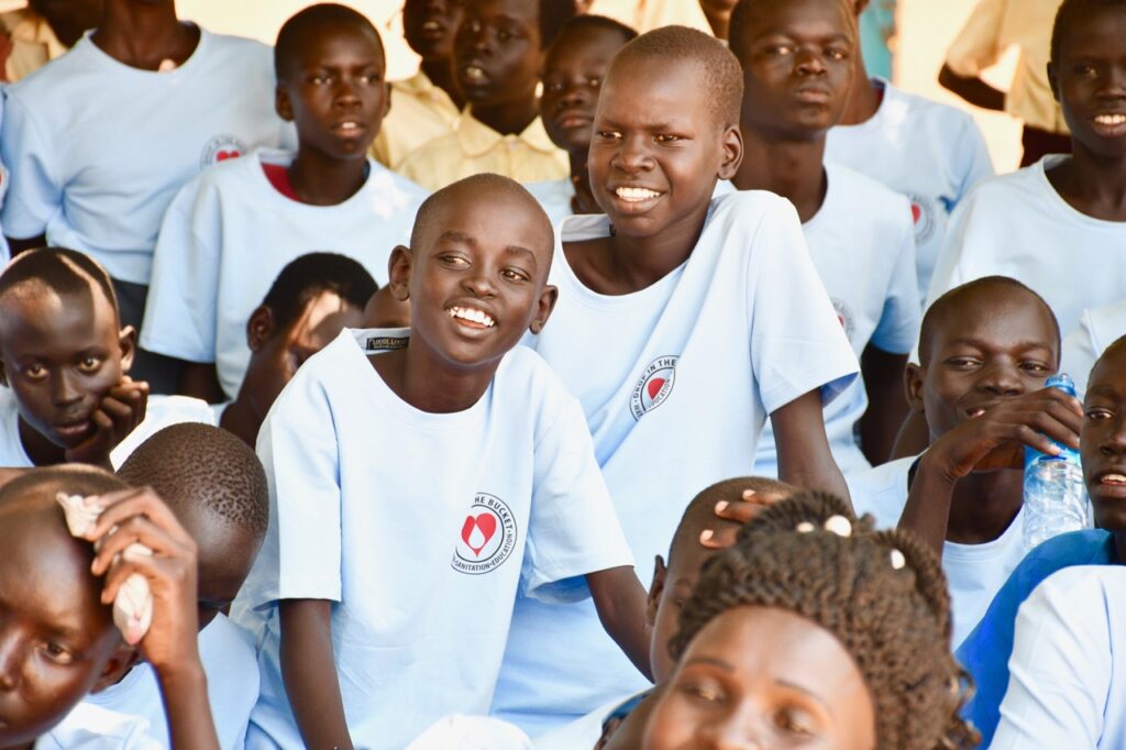 Students from the Drop in the Bucket education program attend the International Day of the Girl celebrations 2024 in Nimule, South Sudan.