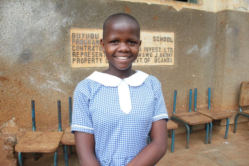 Nashana Aisha, the head girl at the Buyubu primary school in Iganga Uganda - Drop In the Bucket Nashana Aisha - the head girl from the Buyubu Primary School in Iganga, Uganda