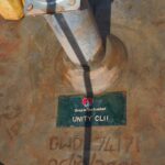 Drop in the Bucket inscription tile on the well at the Kabuli primary school in Iganga, Uganda