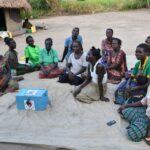 Meeting of the VLSA group formed around the well at Bidin B village in Nwoya, Uganda