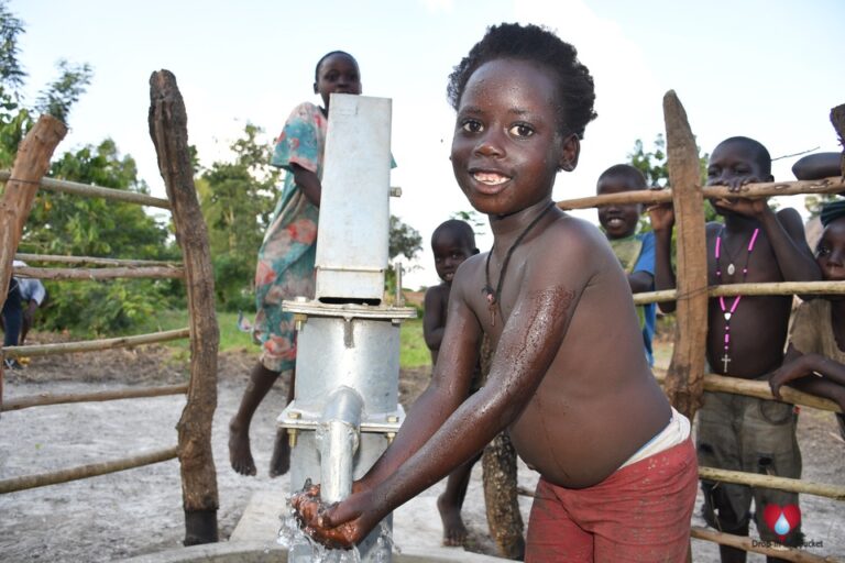 Drop in the Bucket drilled a well for the Bidin-B village in Nwoya, Uganda