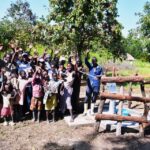 Community members from Kal A 2 Ocega community, getting clean water from the borehole in Nwoya, Uganda