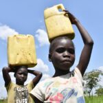 walking for water in Koro, Omoro, Uganda