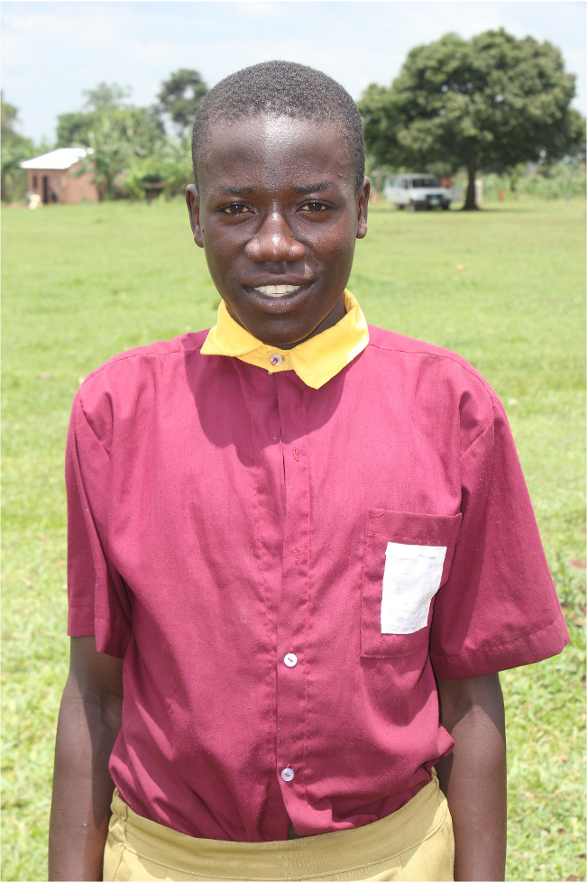 Kimuli Herbert a student from the Mwendanfuko Primary School in Iganga, Uganda