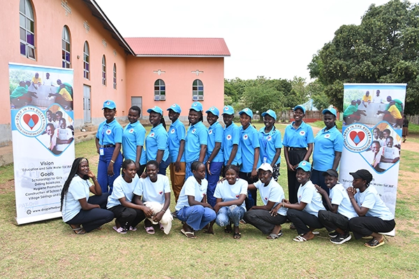 Menstrual hygiene management workshop where sanitary pads, soap and underwear are distributed to girls in South Sudan