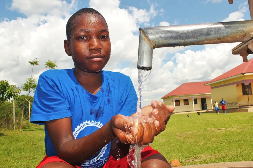 Recently rehabilitated well in Kumi Uganda