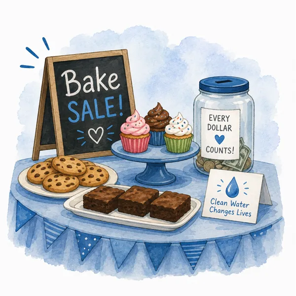 Drop in the Bucket school fundraising ideas hold a bake sale