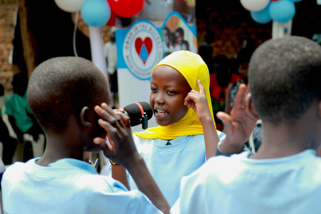 Girls taking part in International Day of the Girl celebrations in South Sudan