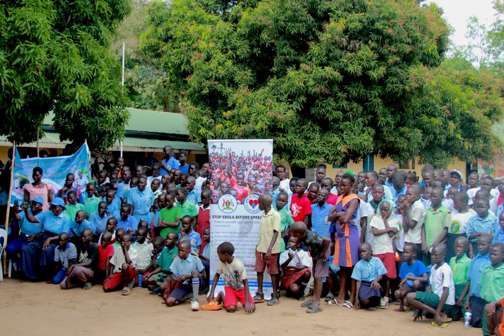 Girls taking part in International Day of the Girl celebrations in South Sudan